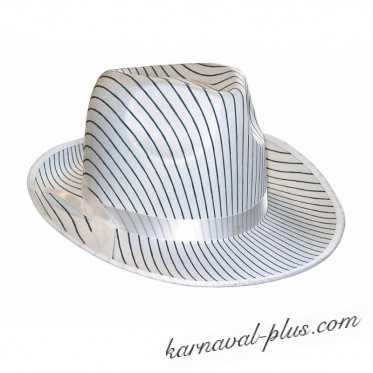 Карнавальная шляпа Мафиози/Гангстера, белый цвет
